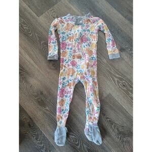 Burt's Bees Baby Floral Fox Zippy One‎ Piece size 18 months #7